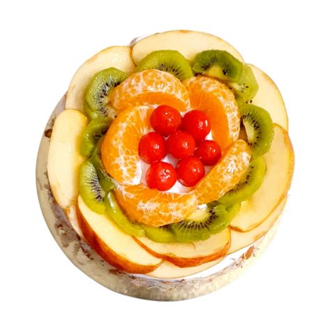 Creamy Vanilla Fresh Fruit Cake
